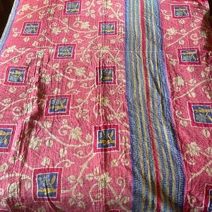 Recycled hand quilted Kantha throws in vibrant colors!